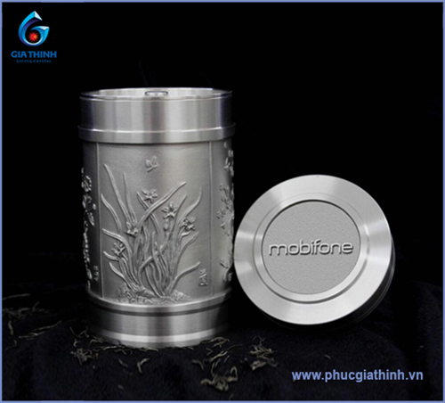 Hộp trà Pewter cao cấp